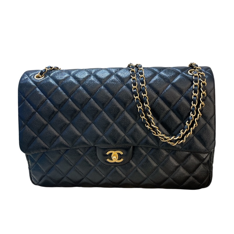 シャネル CHANEL デカマトラッセ40 AS4661 ブラック/GD金具 ソフトキャビア レディース ショルダーバッグ【中古】