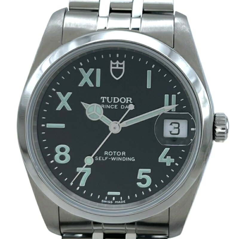 チューダー/チュードル TUDOR プリンスデイト ユニークダイヤル 74000N ブラック SS 自動巻き メンズ 腕時計【中古】