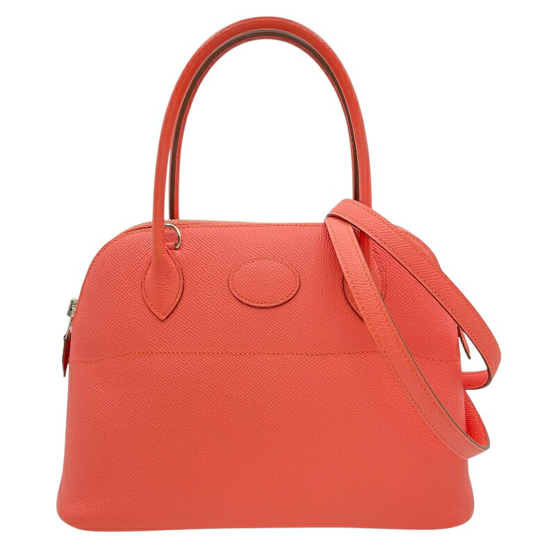 エルメス HERMES ボリード27 □R刻印 フラミンゴ シルバー金具 エプソン レディース ハンドバッグ【中古】|OKURA(おお蔵)店