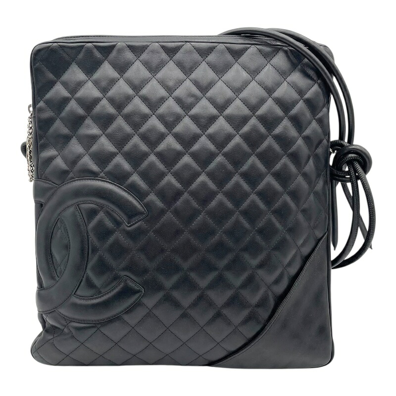 シャネル CHANEL カンボンライン ショルダー A25179 ブラック SV金具 カーフ レディース ショルダーバッグ【中古】