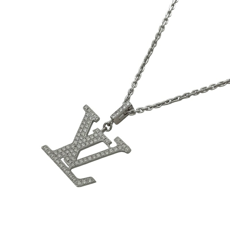 ルイ・ヴィトン LOUIS VUITTON パンダティフLV ダイヤネックレス ホワイトゴールド Au750 ダイヤモンド　 ジュエリー【中古】