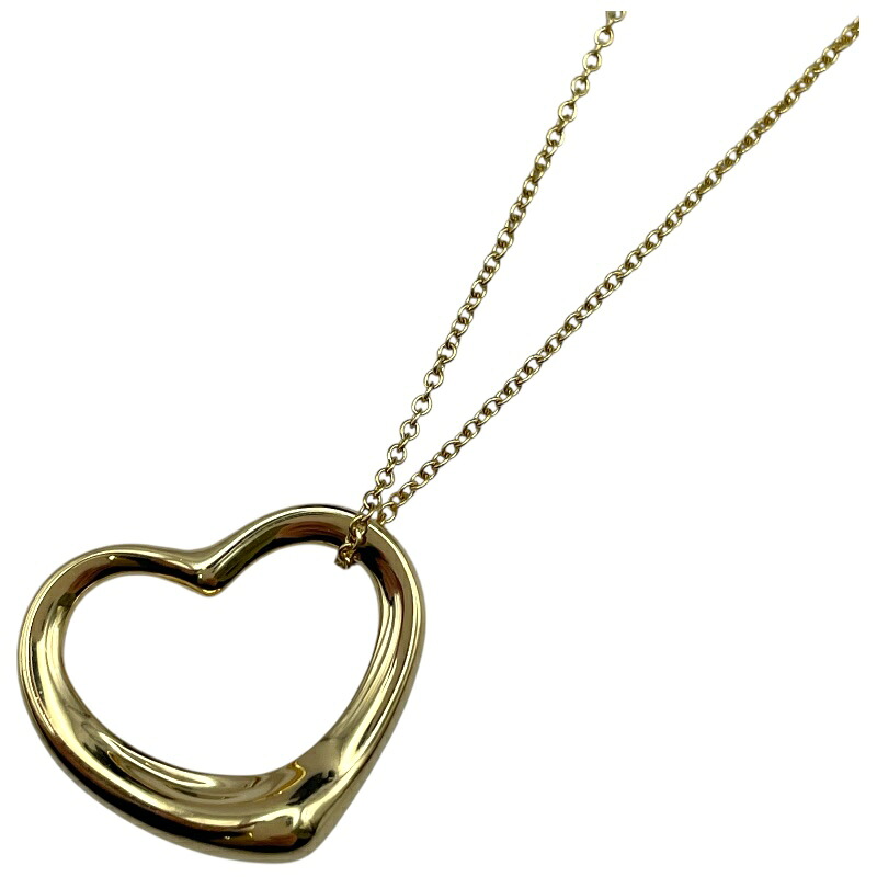 ティファニー TIFFANY＆CO オープンハートネックレス ゴールド 750 ジュエリー【中古】