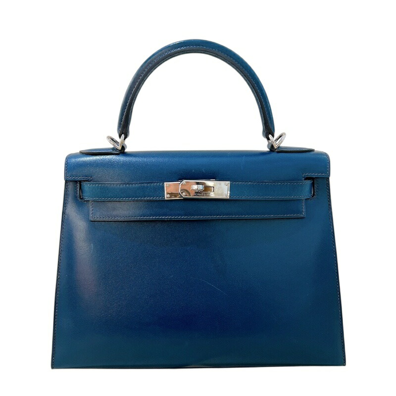 エルメス HERMES ケリー28 外縫い ?L刻 コルヴェール シルバー金具 ボックスカーフ レディース ハンドバッグ【中古】