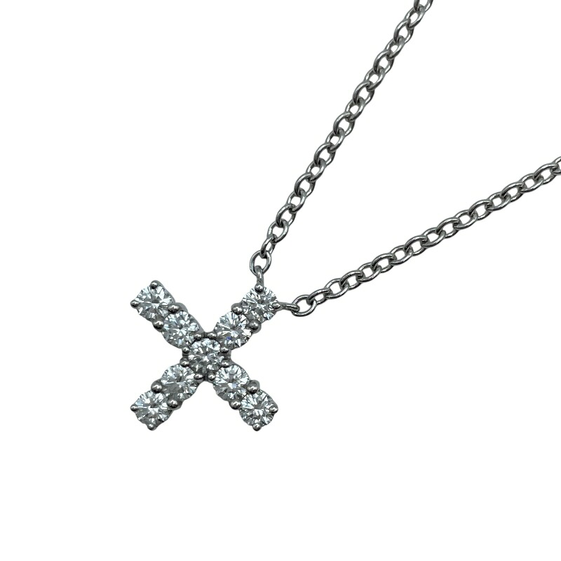 ハリーウィンストン HARRY WINSTON ミニクロスダイヤネックレス プラチナ Pt950 ジュエリー【中古】