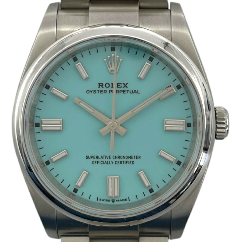 ロレックス ROLEX オイスターパーペチュアル36ターコイズブルー 126000 ブルー SS 自動巻き メンズ 腕時計【中古】