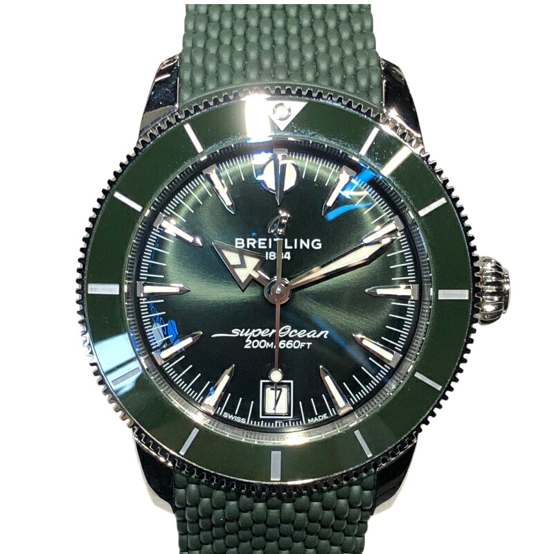 ブライト輪っか BREITLING 百貨店大海原 ヘリテージB31  AB3110 緑であること SS メンズ ウオッチ【中古】 メンズ腕時計-腕時計