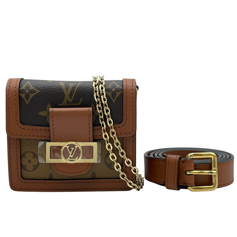 【6/1～ 最大限度30,000円OFFクーポン券！】ルイ・ヴィトン LOUIS VUITTON バグバッグ・ドーフィーヌBB M68621 赤銅色 モノグラム・リバース レディース ショルダーバッグ【中古】