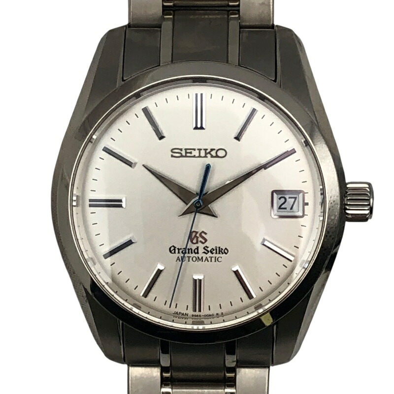 【6/1～ 最大限度30,000円OFFクーポン券！】地びたセイコー Grand Seiko 9S力学的 SBGR059 しろがね色 チタン 自動小銃一巻き メンズ ウオッチ【中古】