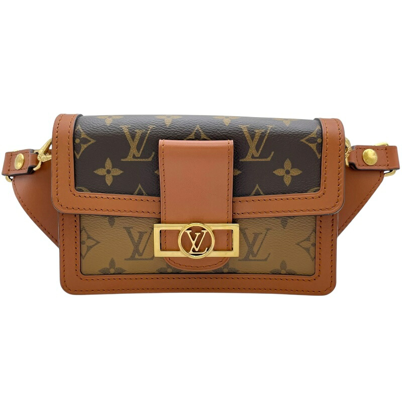 ルイ・ヴィトン LOUIS VUITTON バムバッグ ドーフィーヌ M44586 ブラウン モノグラム・リバース レディース ウエストバッグ【中古】