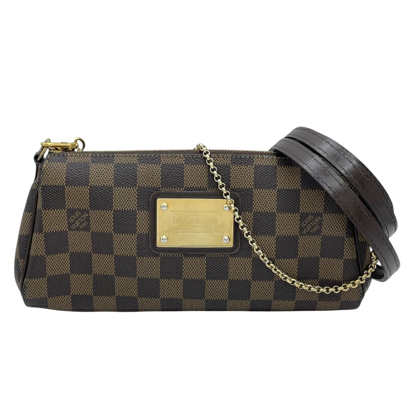 ルイ・ヴィトン LOUIS VUITTON エヴァ N55213 赤銅色 ダミエ・エベヌ レディース ショルダーバッグ【中古】