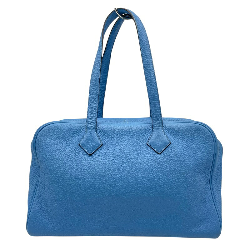 エルメス HERMES ヴィクトリア35 □R刻 ブルーパラダイス トリヨン レディース ハンドバッグ【中古】