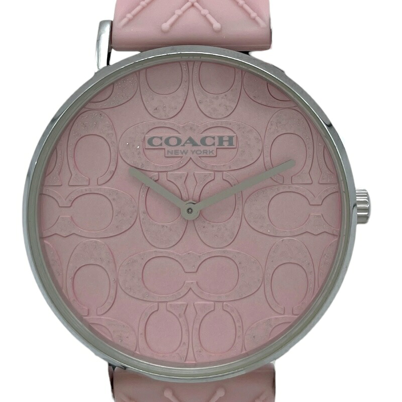 コーチ COACH レディースウォッチ CA120.7.14.1592 ピンク SS/ラバー クオーツ レディース 腕時計【中古】