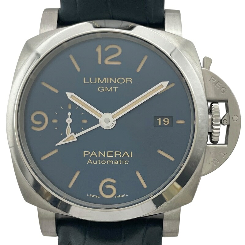 パネライ PANERAI ルミノールGMT PAM01033 ブルー SS メンズ 腕時計【中古】