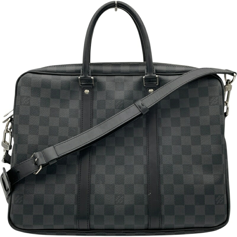 ルイ・ヴィトン LOUIS VUITTON ポルトドキュマン・ヴォワヤージュ N41125 薄墨色 ダミエグラフィット メンズ 商行為御徒面子【中古】
