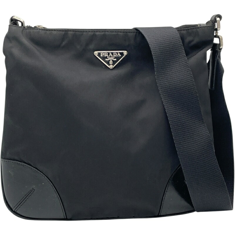 プラダ PRADA ショルダーバッグ ブラック SV金具 ナイロン メンズ ショルダーバッグ【中古】