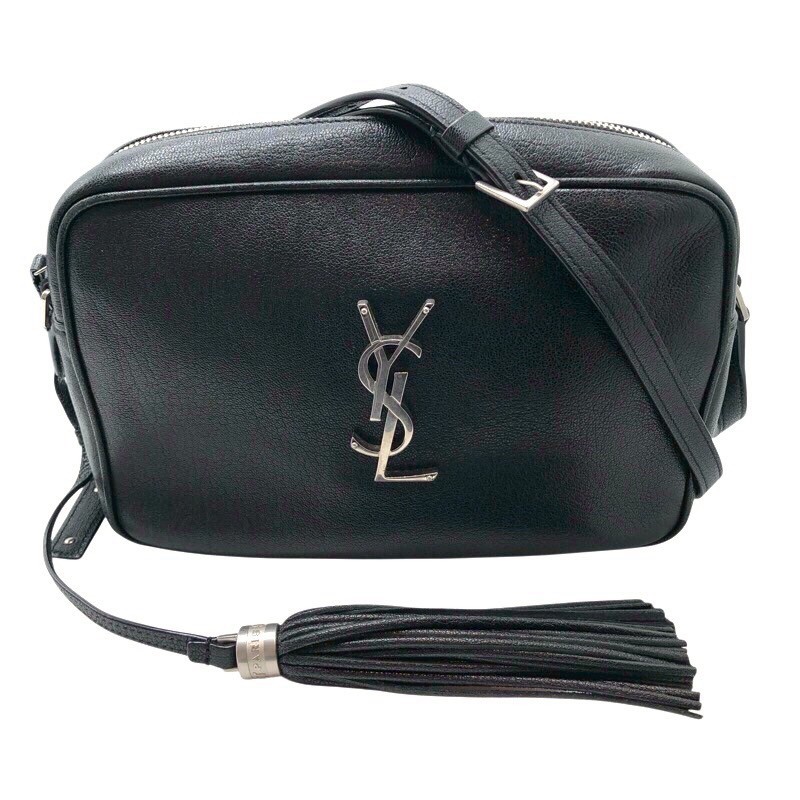 サンローラン SAINT LAURENT ルーカメラバッグ 574494 ブラック カーフ レディース ショルダーバッグ【中古】