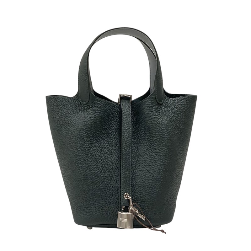エルメス HERMES ピコタンロックPM エクラ K刻 ヴェールマングローブ×グリパンタン トリヨンクレマンス レディース ハンドバッグ【中古】