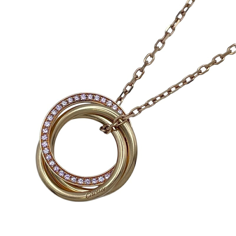 カルティエ Cartier トリニティネックレス ピンクゴールド 750 ジュエリー【中古】｜OKURA（おお蔵）店