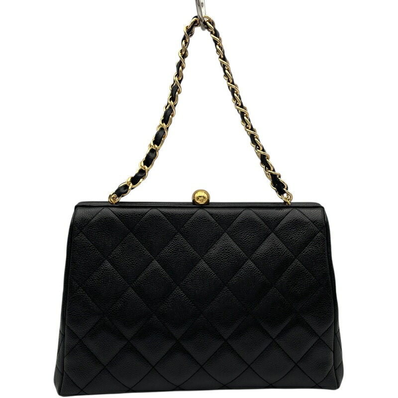 シャネル CHANEL マトラッセハンドバッグ 3番台 ブラック GD金具 キャビア レディース ハンドバッグ【中古】