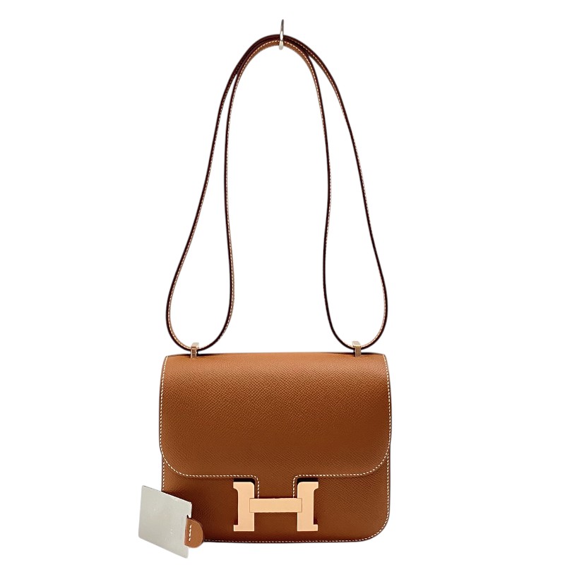 エルメス HERMES コンスタンス3 ミニ K刻 ゴールド ピンクゴールド金具 エプソン レディース ショルダーバッグ【中古】