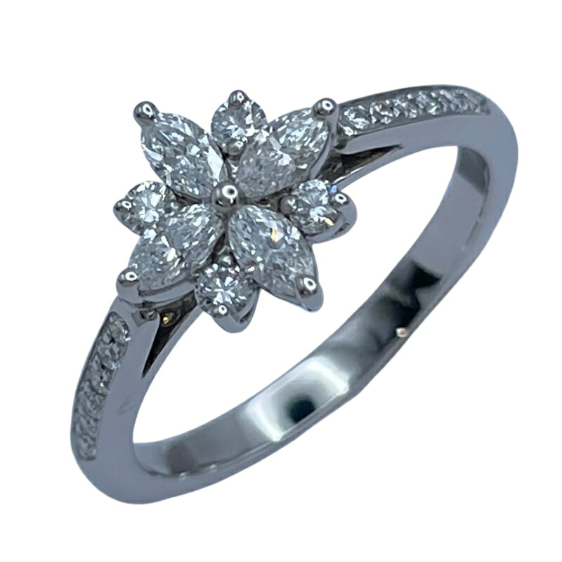 ティファニー TIFFANY＆CO クラスターリング プラチナ Pt950 ジュエリー【中古】