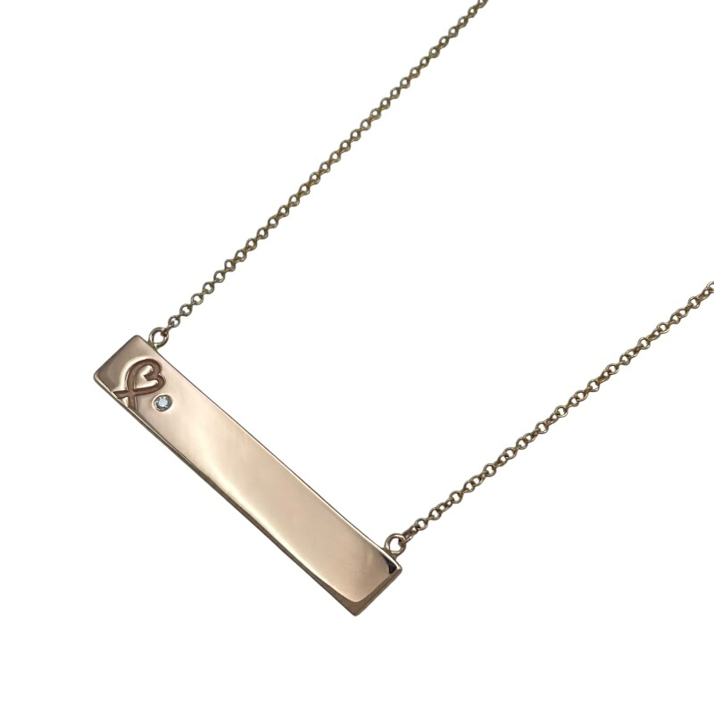 ティファニー TIFFANY＆CO バーネックレス ピンクゴールド 750 ジュエリー【中古】｜OKURA（おお蔵）店