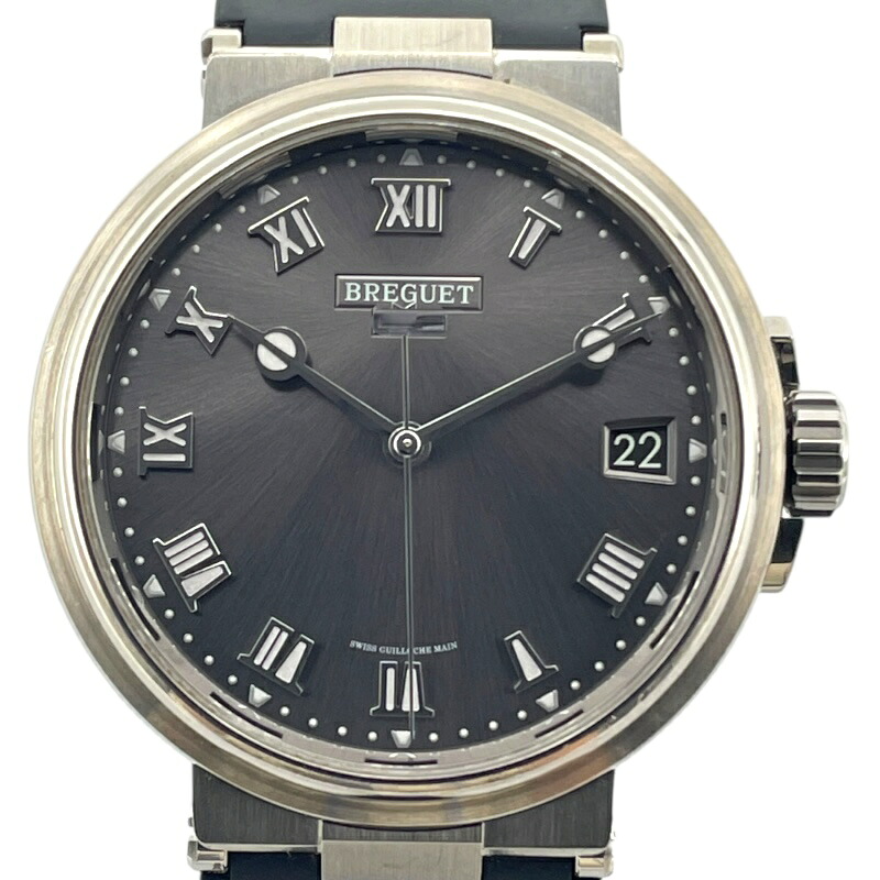 ブレゲ Breguet マリーン5517 5517TI グレー チタン 自動巻き メンズ 腕時計【中古】