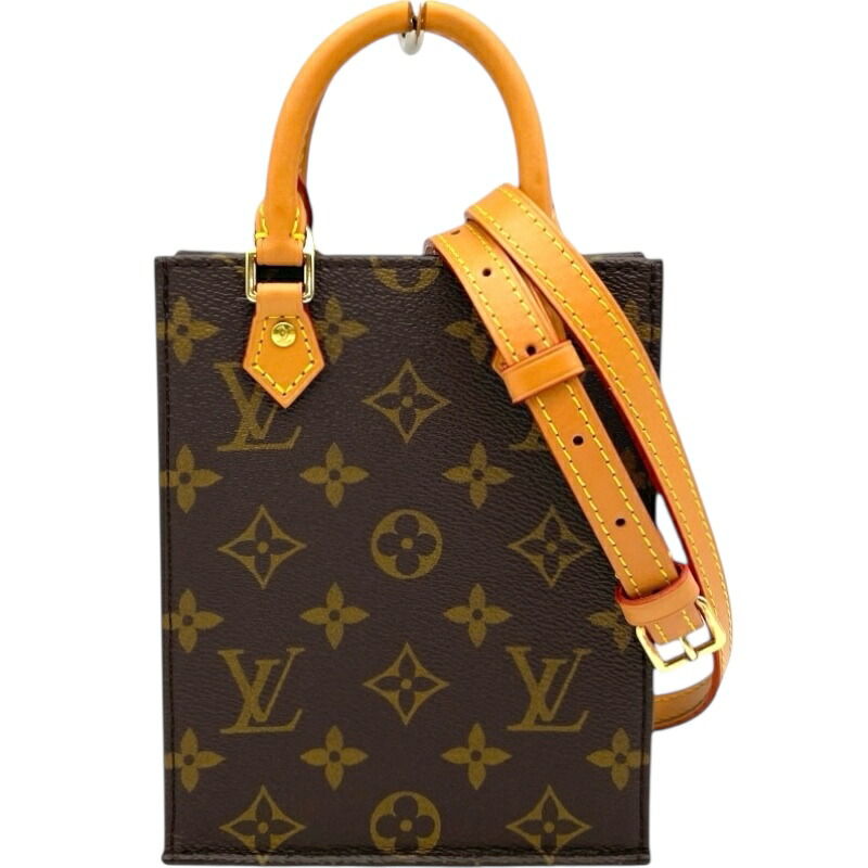 ルイ・ヴィトン LOUIS VUITTON プティット・サックプラ M81295 ブラウン モノグラム レディース ショルダーバッグ【中古】