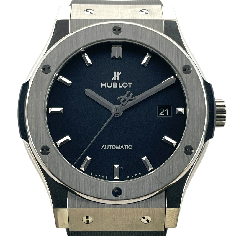 ウブロ HUBLOT クラシックフュージョン チタニウム 542.NX.1171.RX ブラック チタン 自動巻き メンズ 腕時計【中古】