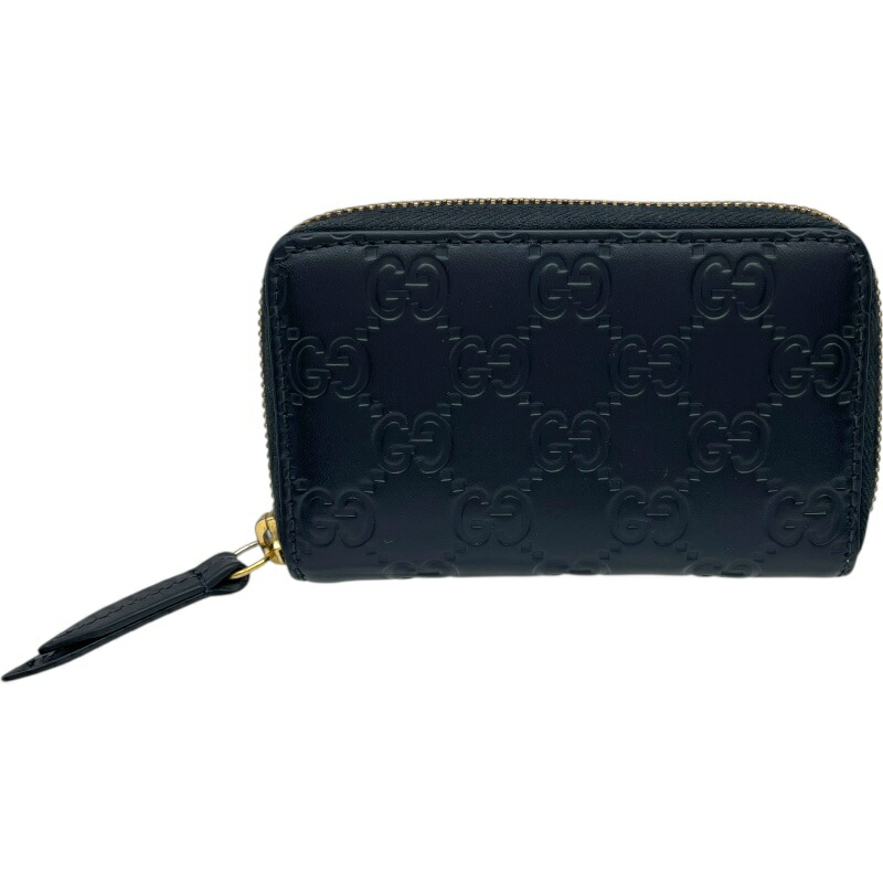 グッチ GUCCI グッチシマコインケース 447939 ブラック グッチシマレザー レディース コインケース【中古】