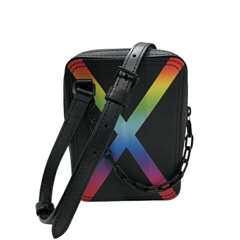 ルイ・ヴィトン LOUIS VUITTON ダヌーブ・メッセンジャー M30332 タイガ・レインボー メンズ ショルダーバッグ【中古】