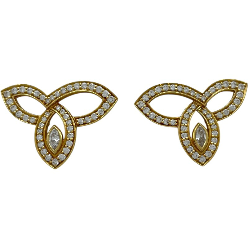 ハリーウィンストン HARRY WINSTON リリークラスターピアス ゴールド Au750 ダイヤモンド　 ジュエリー【中古】