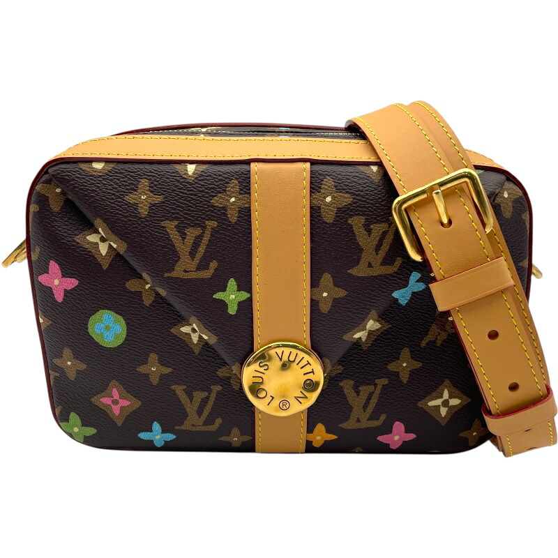 ルイ・ヴィトン LOUIS VUITTON エンベロップメッセンジャー M24820 ブラウン モノグラム・ラギー レディース ショルダーバッグ【中古】