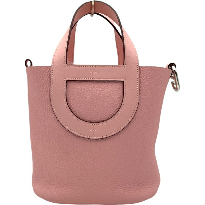 エルメス HERMES インザループ18 W刻 ローズサクラ SV金具 トリヨン/スイフト レディース ハンドバッグ【中古】