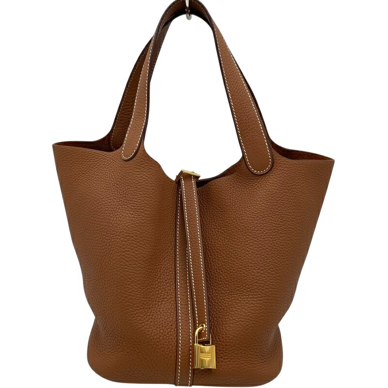 エルメス HERMES ピコタンロックMM Y刻 ゴールド GD金具 トリヨン レディース ハンドバッグ【中古】
