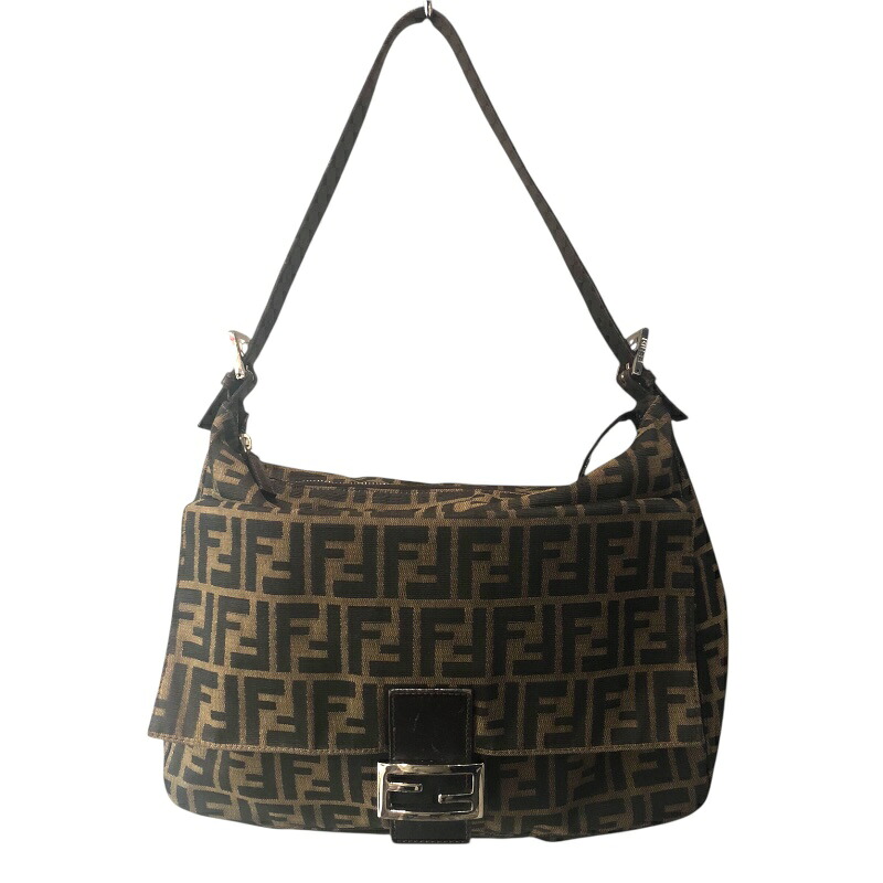 フェンディ FENDI ズッカ マンマ 壱ショルダーバッグ 赤銅色 ナイロンジャガード レディース ショルダーバッグ【中古】