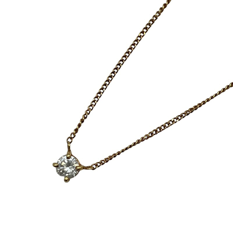 1Pダイヤネックレス ゴールド K18 ジュエリー【中古】