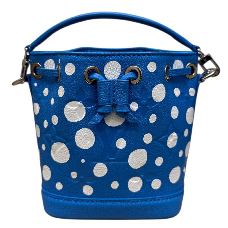 ルイ・ヴィトン LOUIS VUITTON ナノ・ノエ　草間彌生 M81985 ブルー レザー レディース ハンドバッグ【中古】