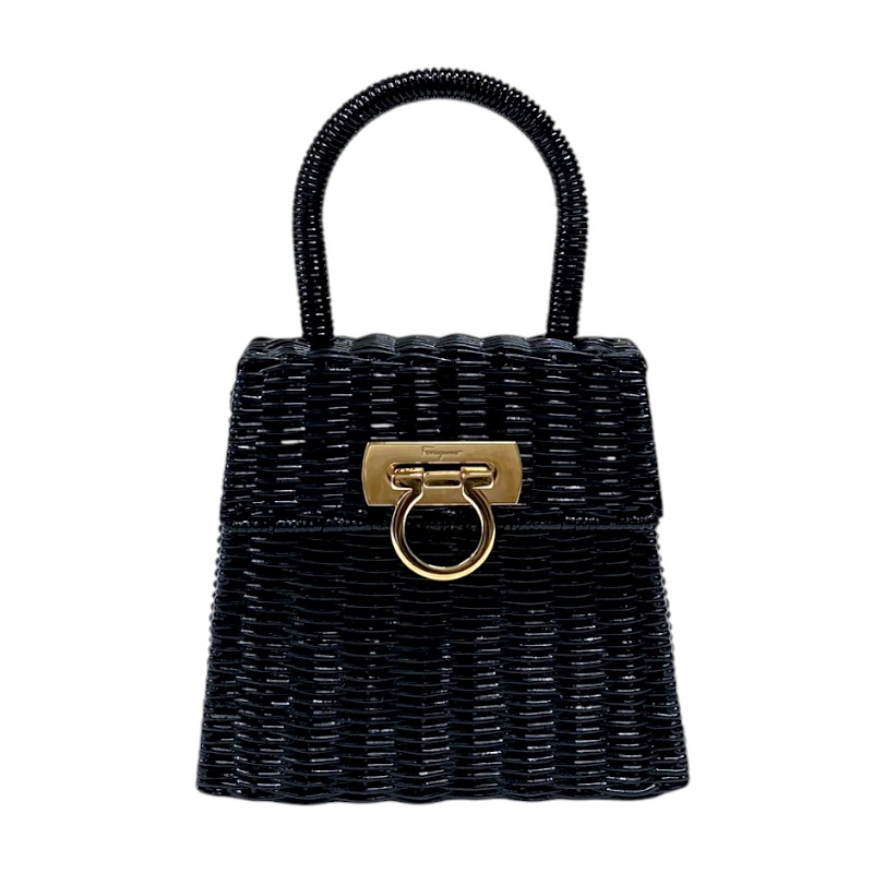 楽天市場】フェラガモ バッグ レディース ストローバッグ ハンドバッグ