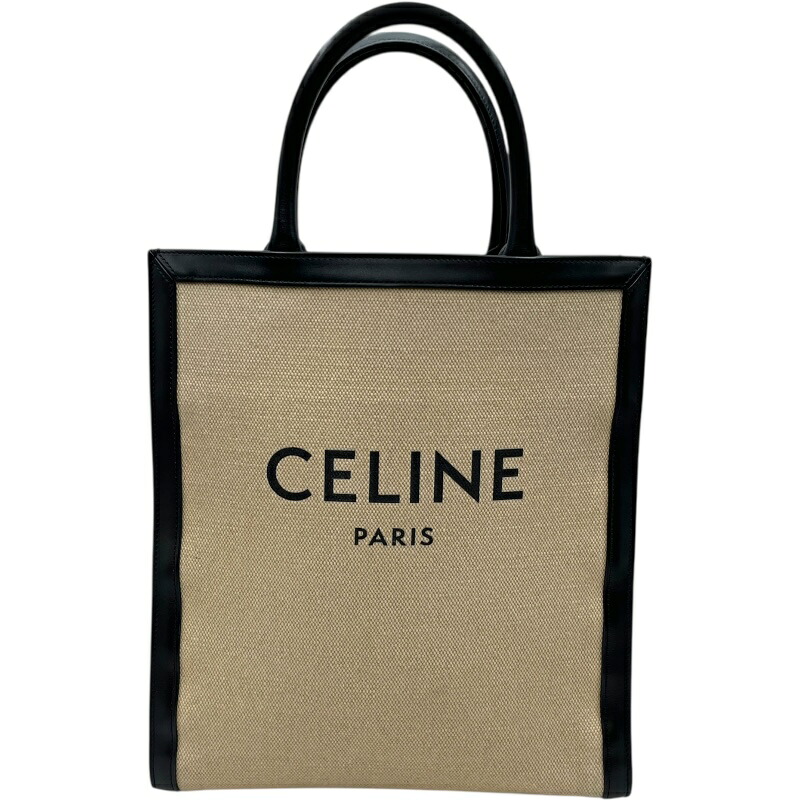 セリーヌ CELINE スモール バーティカルカバ 192082 ブラック テキスタイル レディース ショルダーバッグ【中古】