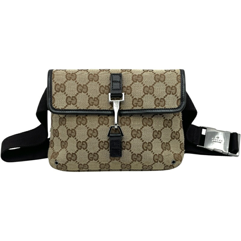 グッチ GUCCI GGキャンバス ウェストバッグ 92543 ブラウン GGキャンバス レディース ウエストバッグ【中古】