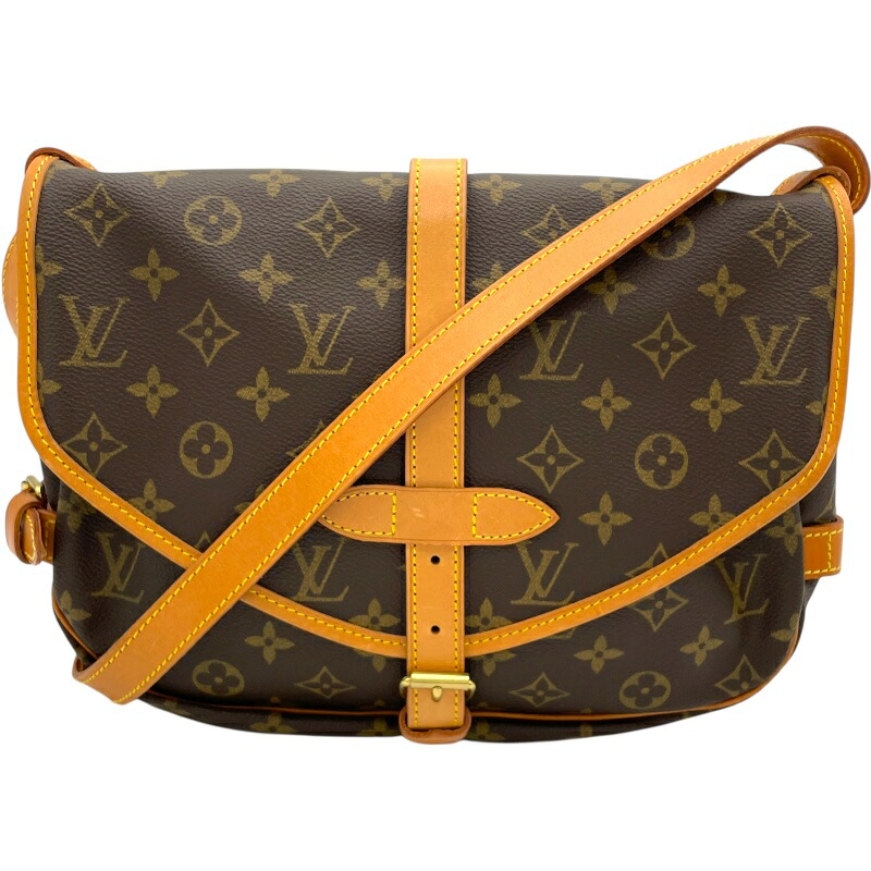 ルイ・ヴィトン LOUIS VUITTON ソミュールMM M40710 赤銅色 モノグラム レディース ショルダーバッグ【中古】