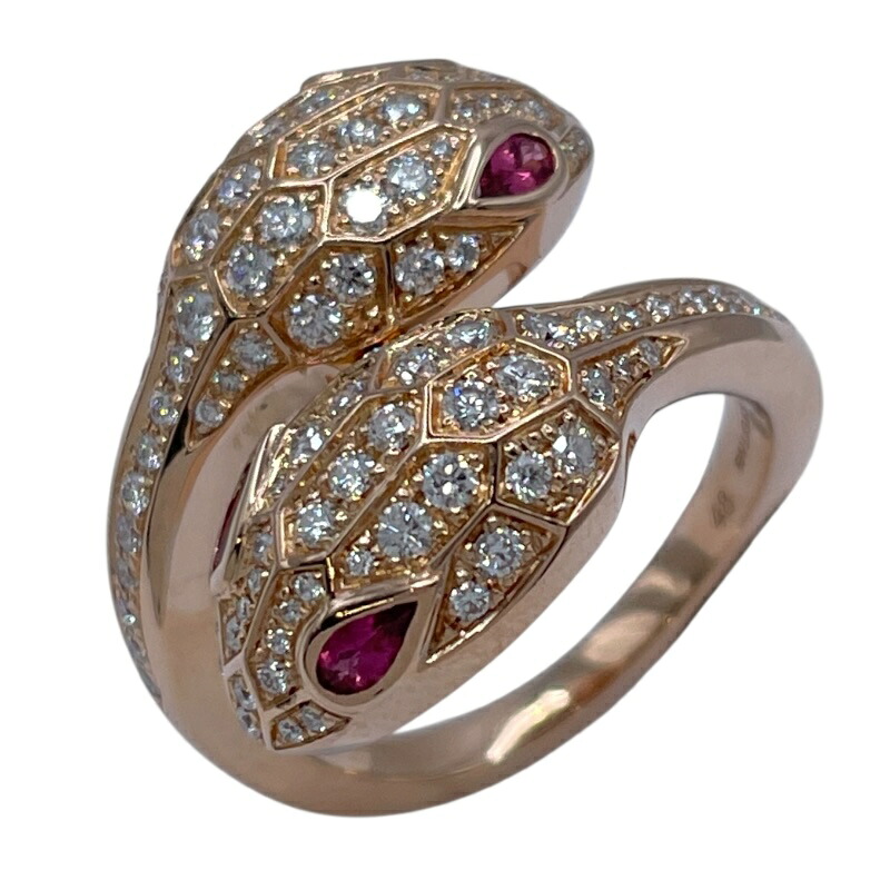 ブルガリ BVLGARI セルペンティセドゥットーリリング ピンクゴールド Au750 ジュエリー【中古】｜OKURA（おお蔵）店 589,200円