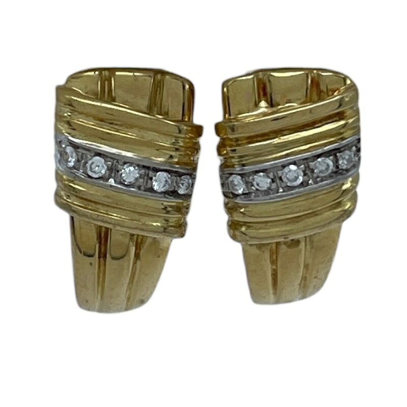 ダミアーニ DAMIANI イヤリング イエローゴールド Au750 ダイヤモンド　 ジュエリー【中古】