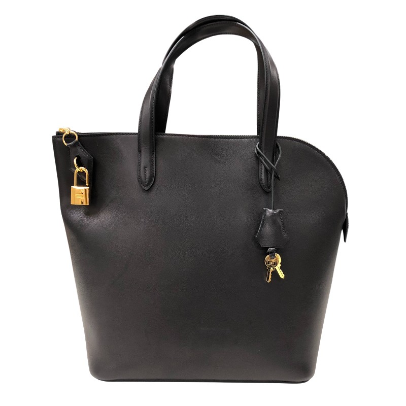 エルメス HERMES トランザット D刻 ブラック ゴールド金具 エバーカラー レディース ハンドバッグ【中古】