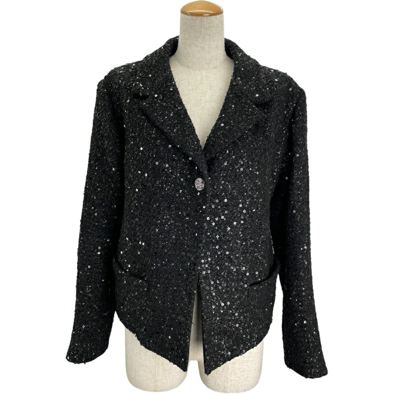 楽天市場】シャネル CHANEL ウール ツイード ブルゾン 服 ブルー