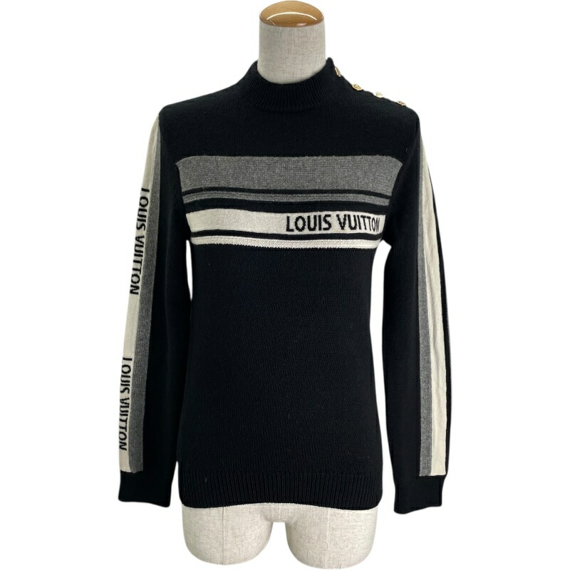 ルイ・ヴィトン LOUIS VUITTON ロゴカシミヤニットセーター FILK01 ブラック カシミヤ レディース セーター【中古】