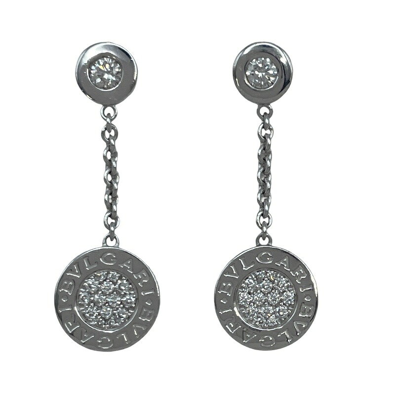 ブルガリ BVLGARI ブルガリブルガリピアス ホワイトゴールド Au750 ジュエリー【中古】