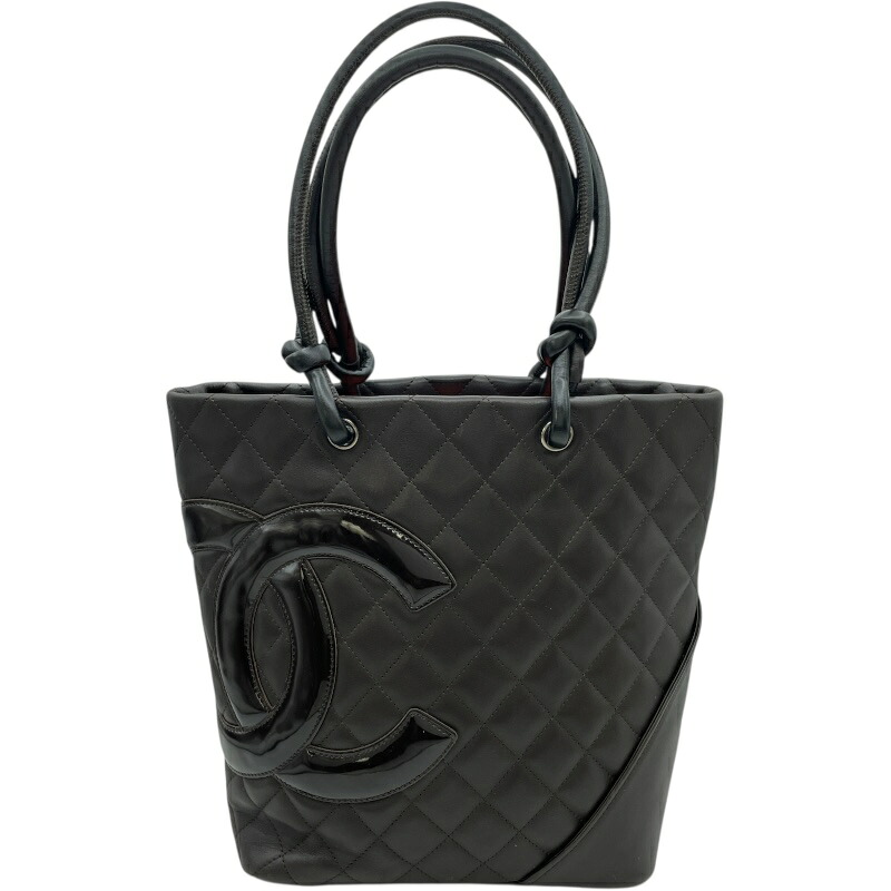 シャネル CHANEL カンボンライントートミディアム A25167 10番台 ブラウン SV金具 カーフ レディース トートバッグ【中古】