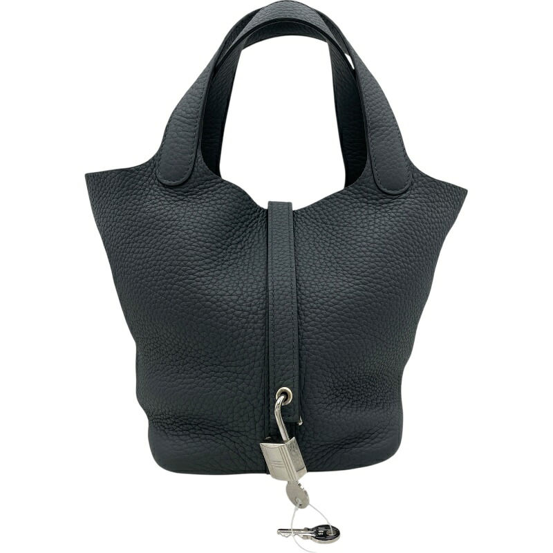 エルメス HERMES ピコタンロックPM W刻 グリミスティ シルバー金具 トリヨンクレマンス レディース ハンドバッグ【中古】